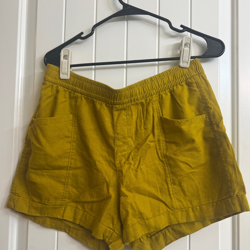 Old Navy High Waist Mustard Shorts